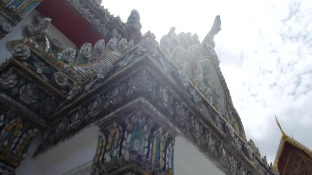 バンコクタイの仏教寺院 寺院の塔 — ストック動画