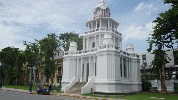 Pequeno Templo Branco Bangkok — Vídeo de Stock
