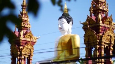 Chiang Mai, Tayland 'daki tapınaklardan birinde Altın Buda..