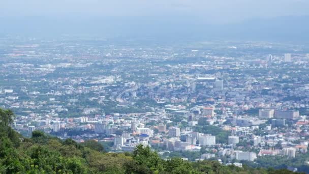 Uitzicht Chiang Mai Vanuit Bergen — Stockvideo