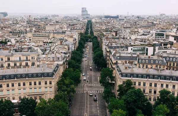 Strade Parigine Panorama Orizzontale Immagine Stock