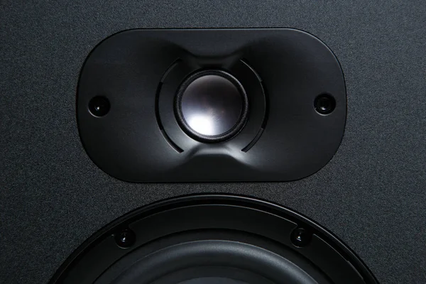 Professional studio monitor speaker in close up. Hi fi sound system for musical production