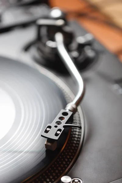 Turntable Plays Hip Hop Music Vinyl Player Tone Arm Spherical — Stock Photo, Image