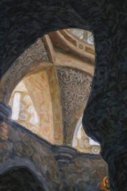 Kudüs, İsrail 'deki kilisenin içi.