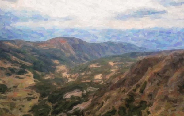 Όμορφη Εναέριο Κηφήνα Φωτογραφία Ορεινό Τοπίο Στο Φυσικό Πάρκο Των — Φωτογραφία Αρχείου