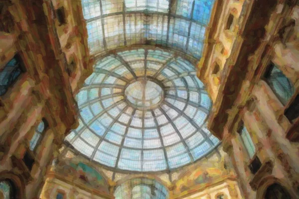 유명한 갤러리 비토리오 에마누엘레 밀라노 이탈리아 이탈리아 밀라노 명소에서에서 쇼핑몰 — 스톡 사진