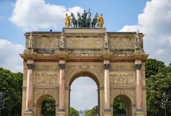 Legendarische Triomfboog Van Carrousel Frans Arc Triomphe Carrousel Parijs April — Stockfoto