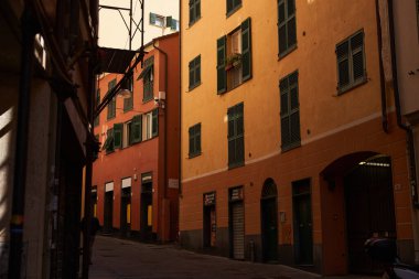 Cenova 'nın eski liman bölgesi. GENOVA - 1 Mayıs 2019