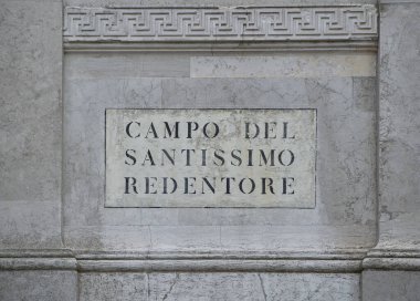 Venezuela 'daki Guidecca Adası' ndaki Kilisenin En Kutsal Kurtarıcısı (İtalyanca: Chiesa Del Santissimo Redentore) Kurulu. Venedik - 4 Mayıs 2019 