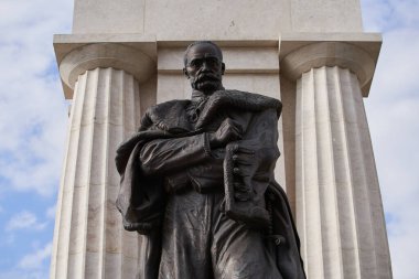 Heykel Istvan Tisza (Macarca: Kont Istvn Imre Lajos Pl Tisza de Borosjen et Szeged), eski Macaristan Başbakanı. Budapeşte, Macaristan - 7 Mayıs 2019 
