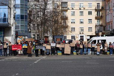 Ukraynalı aktivistler, Kyiv 'in merkezinde 