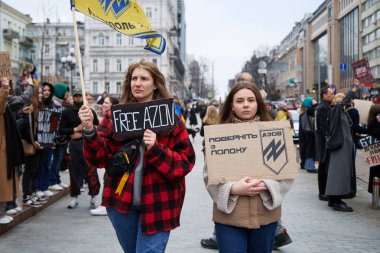 17 Mart 2024 'te Kyiv' de düzenlenen mitingde 