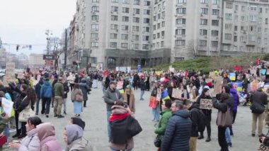 Ukrayna halkı, Rus esaretine karşı gösteri yapıyor ve esir değişimi talep ediyor. Kyiv - 24 Mart 2024