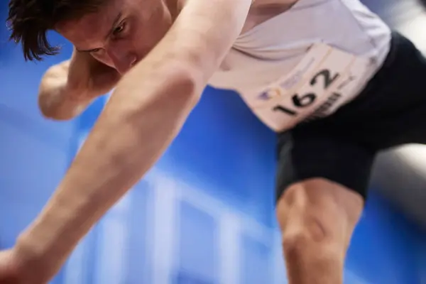 Heptathlon Vuruş Yarışması Ukraynalı Atlet Stanislav Komov Ukrayna Şampiyonası Nda Telifsiz Stok Imajlar