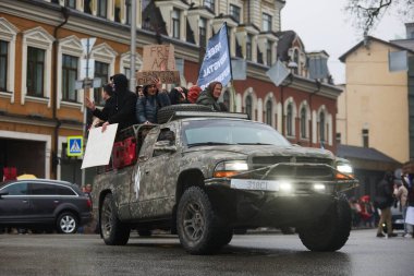 Ukraynalı aktivistler, Kyiv 'de üzerinde 