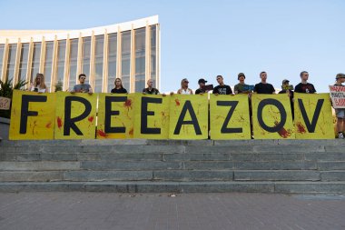 Ukraynalı aktivist grubu, 8 Eylül 2024 'te Kyiv' in merkezinde 