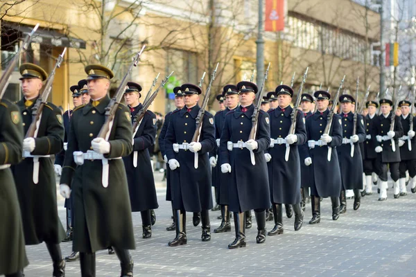 Vilnius Lithuania March 2022 Festive Parade Lithuania Marked 32Th Anniversary — Stock Photo, Image