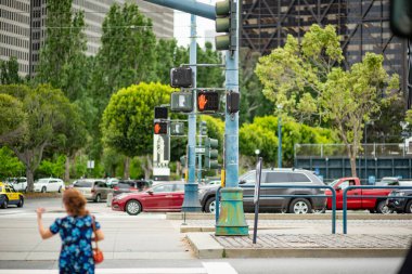SAN FRANCISCO, USA - APRIL 2016: Downtown city life in a busy street of San Francisco, USA.