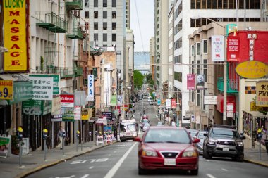 SAN FRANCISCO, USA - APRIL 2016: Everyday busy life in Chinatown of San Francisco, California, USA.