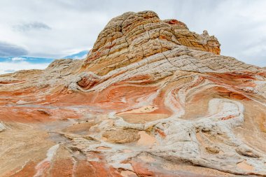 Mindblowing shapes and colors of moonlike sandstone formations in White Pocket, Arizona, USA. Exploring the American Southwest.