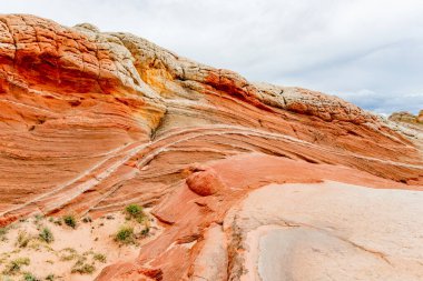 Mindblowing shapes and colors of moonlike sandstone formations in White Pocket, Arizona, USA. Exploring the American Southwest.