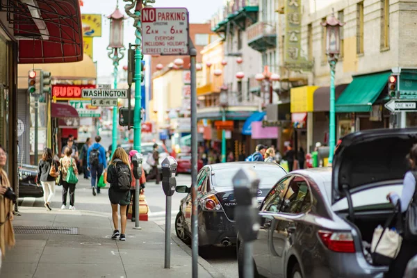 San Francisco Usa April 2016 Everyday Busy Life Chinatown San — Stock Photo, Image
