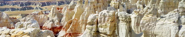 Stunning View White Striped Sandstone Hoodoos Coal Mine Canyon Tuba — Stock Photo, Image