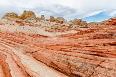 Mindblowing shapes and colors of moonlike sandstone formations in White Pocket, Arizona, USA. Exploring the American Southwest.