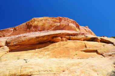 Amazing colors and shapes of sandstone formations in Valley of Fire State Park, Nevada, USA. Exploring the American Southwest.