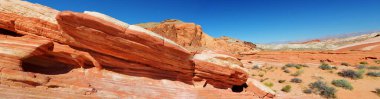 Amazing colors and shapes of sandstone formations in Valley of Fire State Park, Nevada, USA. Exploring the American Southwest.