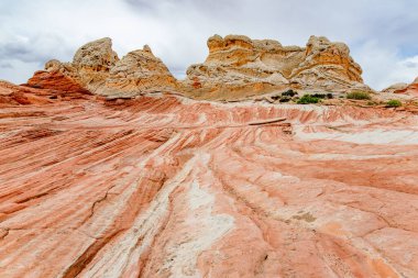 Mindblowing shapes and colors of moonlike sandstone formations in White Pocket, Arizona, USA. Exploring the American Southwest.