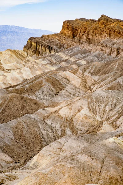 Vedere Uimitoare Faimosului Punct Zabriskie Din Parcul Național Death Valley — Fotografie, imagine de stoc