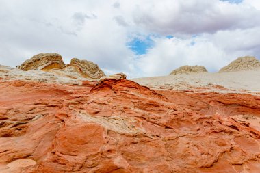 Mindblowing shapes and colors of moonlike sandstone formations in White Pocket, Arizona, USA. Exploring the American Southwest.