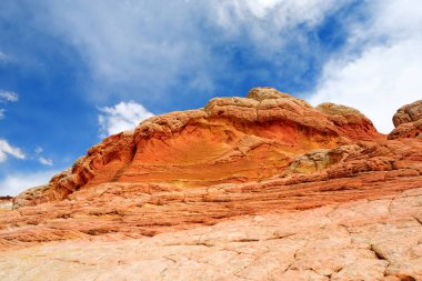 Mindblowing shapes and colors of moonlike sandstone formations in White Pocket, Arizona, USA. Exploring the American Southwest.