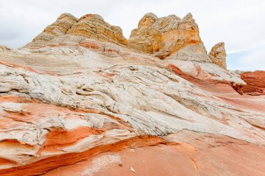Mindblowing shapes and colors of moonlike sandstone formations in White Pocket, Arizona, USA. Exploring the American Southwest.