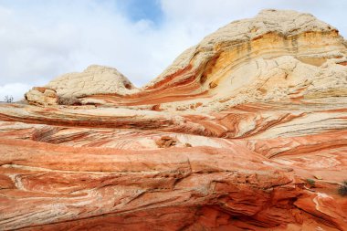 Mindblowing shapes and colors of moonlike sandstone formations in White Pocket, Arizona, USA. Exploring the American Southwest.