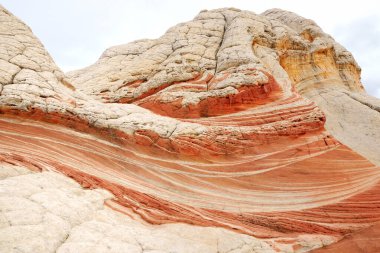 Mindblowing shapes and colors of moonlike sandstone formations in White Pocket, Arizona, USA. Exploring the American Southwest.