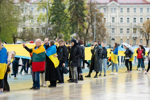 Vilnius Lithuania March 2022 Мирна Демонстрація Проти Війни Російського Вторгнення — стокове фото