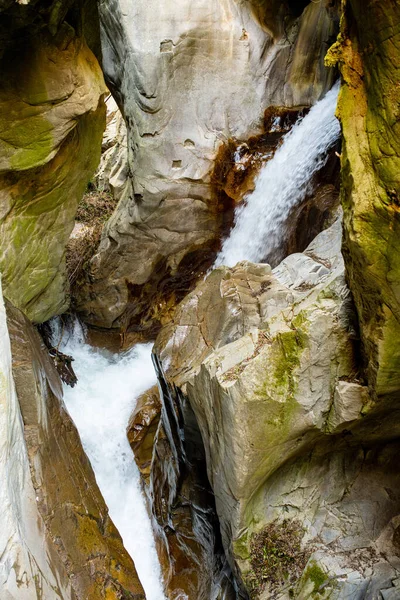 Orrido Bellano Přírodní Rokle Vytvořená Erozí Řeky Pioverny Tvarovaná Gigantických — Stock fotografie