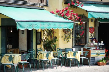 NEMI, ITALY - MAY 2011: Beautiful medieval street in scenic town of Nemi, Italy clipart