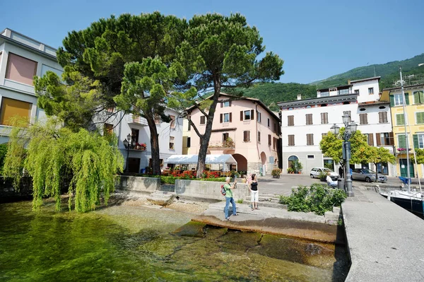 Gargnano Nun Güzel Manzarası Lombardiya Nın Brescia Iline Bağlı Küçük — Stok fotoğraf