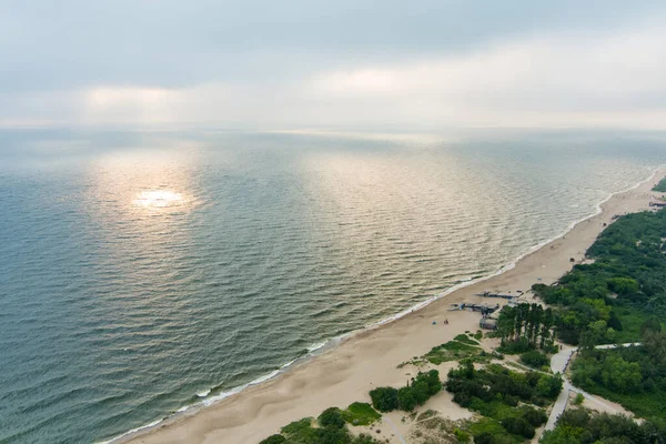 Luftaufnahme Der Ostseeküste Der Nähe Der Stadt Klaipeda Litauen Schöne — Stockfoto