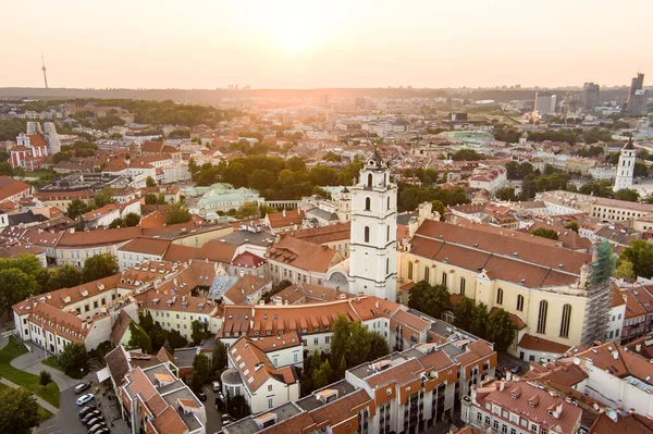 Aerial View Vilnius Old Town One Largest Surviving Medieval Old — Zdjęcie stockowe