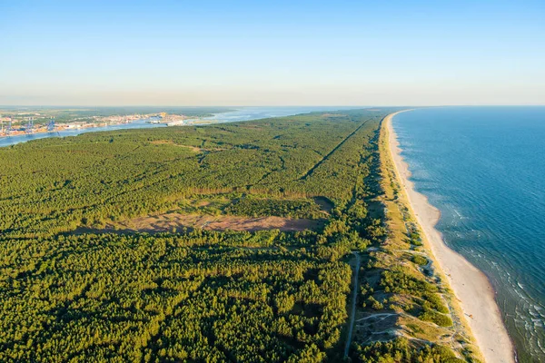Luftaufnahme Der Ostseeküste Der Nähe Der Stadt Klaipeda Litauen Schöne — Stockfoto