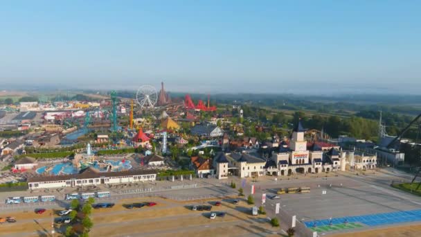 Energylandia Zator Poland August 2022 Air View Energylandia Amusement Park — 图库视频影像