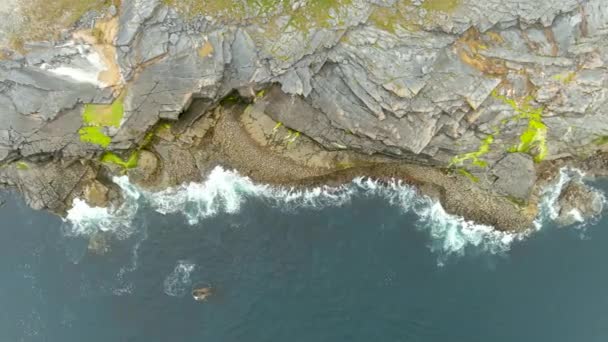 Spektakulärt Uppifrån Och Ned Landskap Regionen Burren Grevskapet Clare Irland — Stockvideo