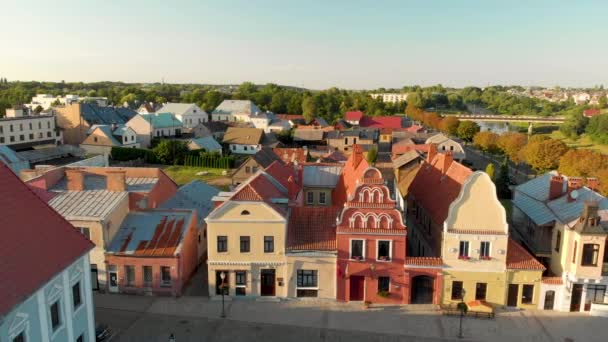 Litvanya Nın Eski Kasabalarından Biri Olan Kedainiai Deki Eski Pazar — Stok video