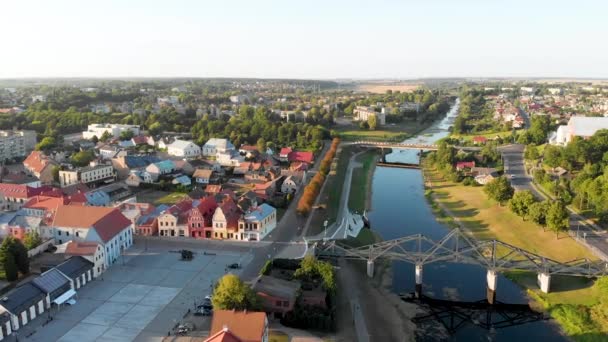 Litvanya Nın Eski Kasabalarından Biri Olan Kedainiai Deki Eski Pazar — Stok video