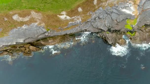 Spektakularny Krajobraz Lotu Ptaka Regionie Burren Hrabstwie Clare Irlandii Odsłonięta — Wideo stockowe