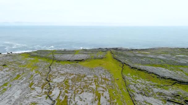 Vista Aérea Inishmore Inis Mor Más Grande Las Islas Aran — Vídeos de Stock